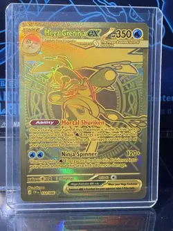 2026 Pokemon Chaos Rising #122/086 Mega Greninja ex Mega Hyper Rare Gold - Image 1