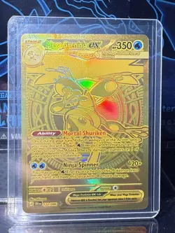 2026 Pokemon Chaos Rising #122/086 Mega Greninja ex Mega Hyper Rare Gold - Image 3