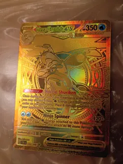 POKEMON TCG MEGA GRENINJA EX 122/086 GOLD HYPER RARE CHAOS RISING NM.... Perfect - Image 1