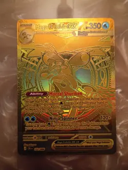 POKEMON TCG MEGA GRENINJA EX 122/086 GOLD HYPER RARE CHAOS RISING NM.... Perfect - Image 4