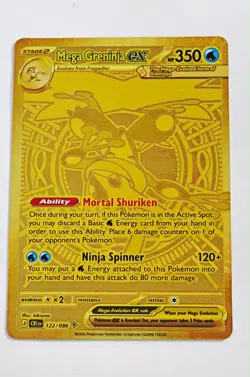 Mega Greninja EX 122/086 Me04: Chaos Rising Full Art Foil Secret Rare EN - Image 1
