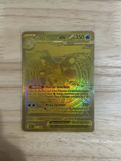 Mega Greninja EX Gold Full Art Holo Secret Rare 122/086 CR1en Pokemon TCG - Image 1