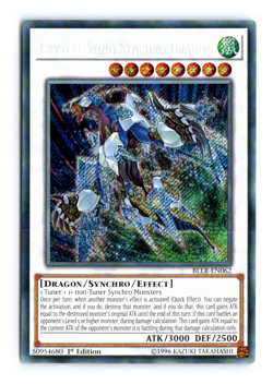 Crystal Wing Synchro Dragon - BLLR-EN062 - Secret Rare - 1st Edition - Yugioh - Image 1
