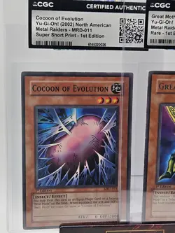 Yu-Gi-Oh! Metal Raiders 1st Ed Cocoon of Evolution MRD-011 & Great Moth (2)lot - Image 4
