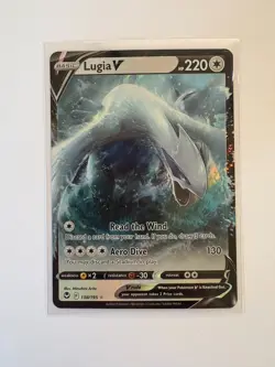 Lugia V 138/195 Holo V Rare Silver Tempest Pokemon Near Mint - Image 1