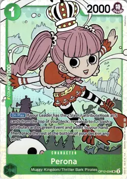 Perona OP12-034 Super Rare Legacy of the Master One Piece Foil Near Mint - Image 1