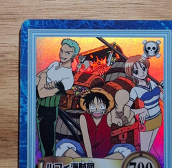 One Piece Hyper Carddass Luffy Pirates S01 Pirate Banquet Foil Ver. BANDAI 1999 - Image 2