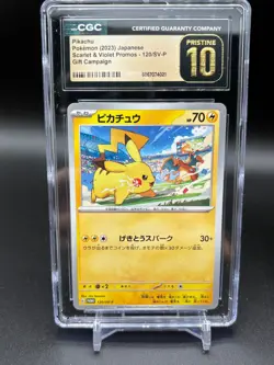 CGC 10 PRISTINE Pikachu 120/SV-P Promo Japanese Pokemon Gift Campaign 2023 A - Image 1