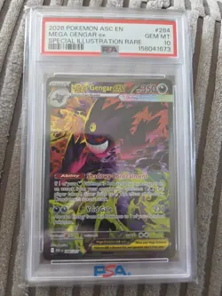 Pokemon Ascended Heroes Mega Gengar EX 284/217 (English) PSA 10 - Image 1