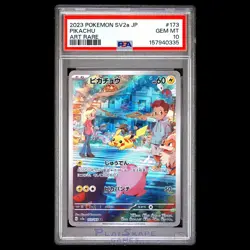 Pokemon Card PSA 10 Pikachu 173/165 Sv2a 151 Art Rare AR Full Art Japanese 2023 - Image 1