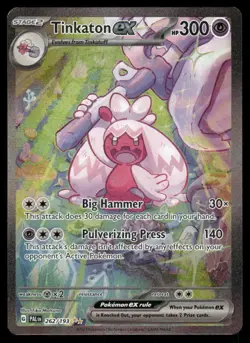 Pokemon Cards Tinkaton ex 262/193 Holo Paldea Evolved NM - Image 1