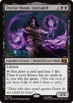 MTG English Doctor Doom, Unrivaled NM Normal Commander: Marvel Super Heroes - Image 1