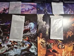 Final Fantasy MTG Set of 4 Art Scene Display Easels ONLY SCENE CARDS & EASELS - Image 1