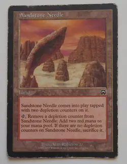 MTG Sandstone Needle HP - Mercadian Masques MMQ Common Red Land Regular - Image 1