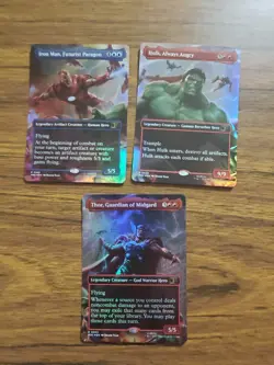 Mtg Marvel Super Heroes Scene Box Heroes Set Borderless Foil - Image 2
