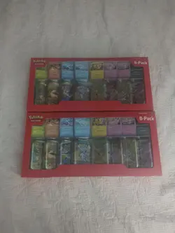LOT OF 2 - Pokemon Prismatic Evolutions 8 Mini-Tins with Promo Cards Costco - Image 1