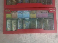 LOT OF 2 - Pokemon Prismatic Evolutions 8 Mini-Tins with Promo Cards Costco - Image 2