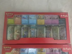 LOT OF 2 - Pokemon Prismatic Evolutions 8 Mini-Tins with Promo Cards Costco - Image 3