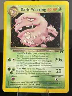 Pokemon Dark Weezing Holo Rare TCG Card 14/82 LP Vintage Wotc Team Rocket - Image 1