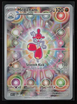 Medicham 241/217 Illustration Rare Ascended Heroes Pokemon Holo - Image 1