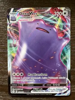 Pokemon TCG Ditto VMAX Shining Fates 051/072 Holo Ultra Rare Card MINT - Image 1