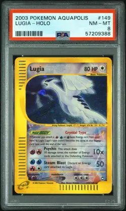 Pokemon 2003 Lugia Aquapolis Holo #149 PSA 8 Crystal SWIRL Gem Mint 🕊💎 - Image 1