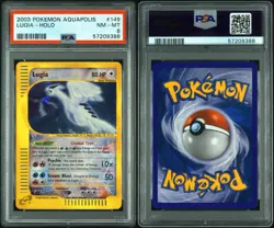 Pokemon 2003 Lugia Aquapolis Holo #149 PSA 8 Crystal SWIRL Gem Mint 🕊💎 - Image 3