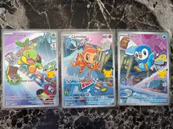 Pokemon TCG First Partner Illustration Collection Series 1 Gen 4 Starters set - Image 1