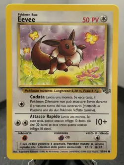Pokemon TCG Jungle Eevee #51/64 Unlimited Common LP Vintage 1999 (ITALIAN) - Image 1