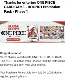 PRESALE Round 1 x One Piece Collab Promo Pack CONFIRMED PREORDER SHIPS 7/21 - Image 1