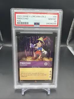 2023 Disney Lorcana EN 2 Pinocchio #56 Foil PSA 10 Gem Mint 🌶🥵 - Image 1