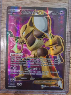 Pokemon TCG Alakazam EX Fates Collide 117/124 Holo Full Art - Read Desc - Image 1