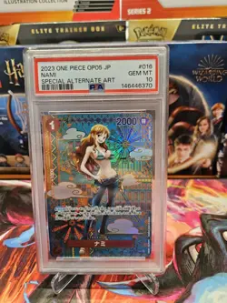 One Piece Card Game Nami OP05 JP #016 Special Alt Art Foil PSA 10 2023 - Image 1