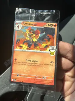 Pokemon TCG Armarouge Best Buy Promo Card 012/084 Pitch Black Sealed - Image 1