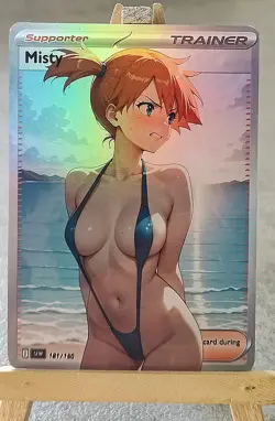 Misty Trainer Full Art Sexy Waifu doujin ACG Art Card - Image 2