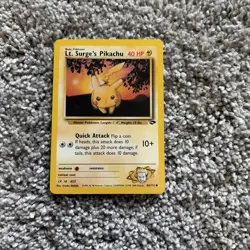 Lt. Surge’s Pikachu 84/132 Gym Heroes 2000 WOTC Vintage Pokemon Card NM - Image 1