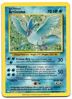 Articuno 009/034 - 🌊 Trading Card Game Classic Pokemon TCG Holo 🖤 - M/LP - Image 1