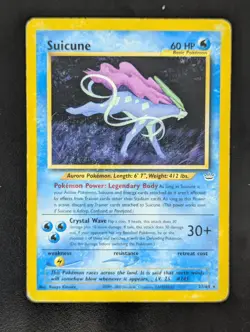 Suicune Pokemon Karte Englisch 27/64 Neo Revelation VG - Image 1