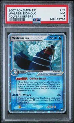 2007 POKEMON EX POWER KEEPERS #99 WALREIN EX-HOLO PSA 7 - Image 1