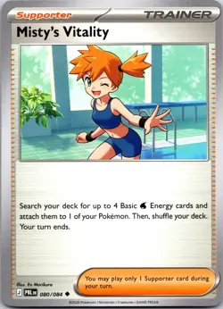Misty's Vitality 080/084 Uncommon Pitch Black Pokemon Near Mint - Image 1