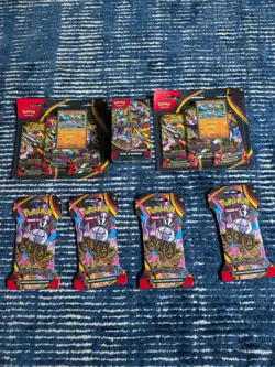 Pitch Black Pokemon Lot Of 2x Blister Packs, 1x Booster Bundle, and 4x Singles - Image 2