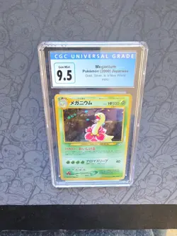 GEM MINT Pokemon: Meganium No. 154 Holo Rare Gold, Silver, To A New World - CGC - Image 4