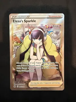 Pokemon TCG Elesa's Sparkle 147/159 Crown Zenith Full Art Holo Ultra Rare EN - Image 1