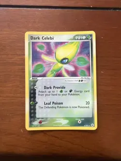 2004 Pokemon EX Hidden Legends #4 Dark Celebi Holo Rare - Image 1