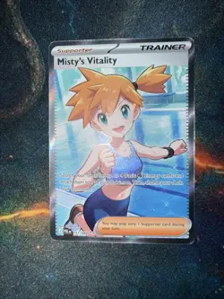 Misty's Vitality Pokemon Pitch Black Ultra Rare Near Mint English - Image 1
