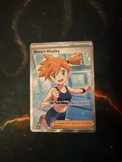 Misty's Vitality Pokemon Pitch Black Ultra Rare Near Mint English - Image 3