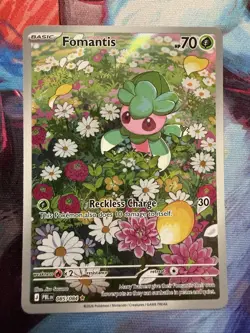 Pokemon Fomantis 085/084 PITCH BLACK Illustration Rare Holo Full Art NM - Image 1