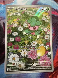Pokemon Fomantis 085/084 PITCH BLACK Illustration Rare Holo Full Art NM - Image 3