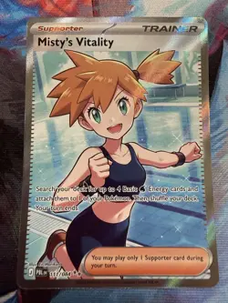 Pokemon Misty's Vitality 111/084 English Holo Full Art Ultra Rare - Image 1