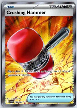 Pokemon Crushing Hammer 105/084 Ultra Rare Pitch Black Holo NM - Image 1